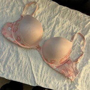 Beautiful Pink and Flower Lace Demi Bra from Victoria's Secret.